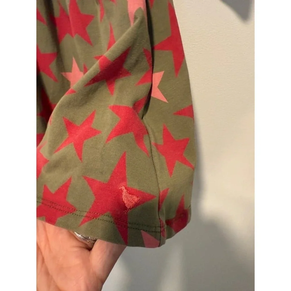 Pink Chicken Girls Dress 2T Stars Army Green